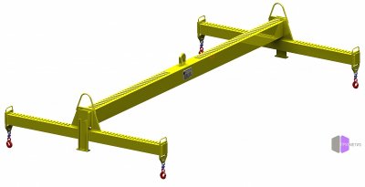 Траверса Н-образная за центр с переставными обоймами ТНЦп