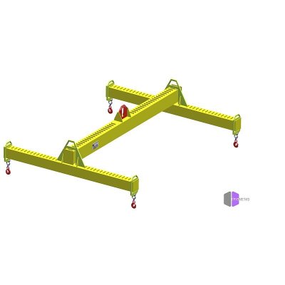 Траверса Н-образная с переставными обоймами разборная за центр
